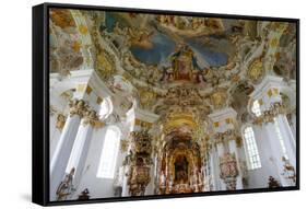 The Weiskirche (White Church), UNESCO World Heritage Site, Near Fussen, Bavaria, Germany, Europe-Robert Harding-Framed Stretched Canvas