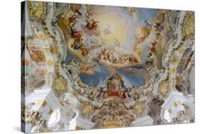 The Weiskirche (White Church), UNESCO World Heritage Site, Near Fussen, Bavaria, Germany, Europe-Robert Harding-Stretched Canvas