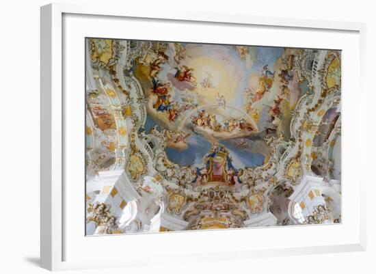 The Weiskirche (White Church), UNESCO World Heritage Site, Near Fussen, Bavaria, Germany, Europe-Robert Harding-Framed Photographic Print