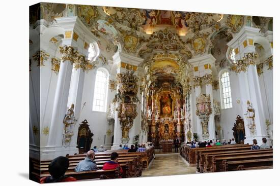 The Weiskirche (White Church), UNESCO World Heritage Site, Near Fussen, Bavaria, Germany, Europe-Robert Harding-Stretched Canvas