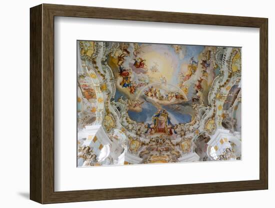 The Weiskirche (White Church), UNESCO World Heritage Site, Near Fussen, Bavaria, Germany, Europe-Robert Harding-Framed Photographic Print