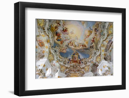 The Weiskirche (White Church), UNESCO World Heritage Site, Near Fussen, Bavaria, Germany, Europe-Robert Harding-Framed Photographic Print