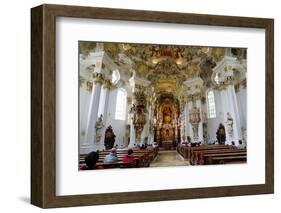 The Weiskirche (White Church), UNESCO World Heritage Site, Near Fussen, Bavaria, Germany, Europe-Robert Harding-Framed Photographic Print