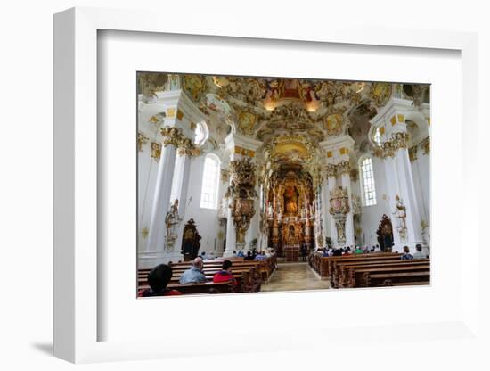 The Weiskirche (White Church), UNESCO World Heritage Site, Near Fussen, Bavaria, Germany, Europe-Robert Harding-Framed Photographic Print