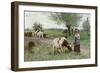 The Well Kept Cow, 1890-Edouard Debat-Ponsan-Framed Giclee Print