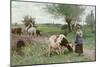 The Well Kept Cow, 1890-Edouard Debat-Ponsan-Mounted Giclee Print