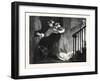 The Well-Known Knock, in the Exhibition at the French Gallery Pall Mall London Uk 1869-null-Framed Giclee Print