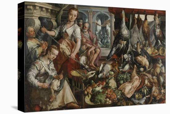 The Well-Stocked Kitchen, 1566-Joachim Beuckelaer-Stretched Canvas