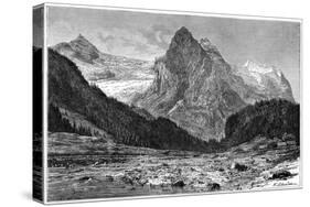 The Wellhorn and the Rosenlaui Glacier, Switzerland, 19th Century-C Laplante-Stretched Canvas