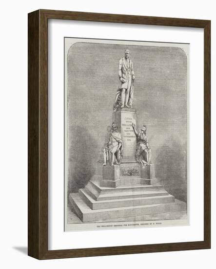 The Wellington Memorial for Manchester, Designed by M Noble-null-Framed Premium Giclee Print