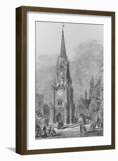 The Wellington Testimonial Clock Tower which stood at the South End of London Bridge, as it appeare-Arthur Ashpitel-Framed Giclee Print