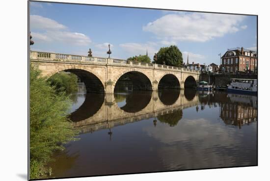 The Welsh Bridge over River Severn, Shrewsbury, Shropshire, England, United Kingdom, Europe-Stuart Black-Mounted Photographic Print