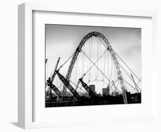 The Wembley Arch Reaches Its Highest Point, June 2004-null-Framed Photographic Print