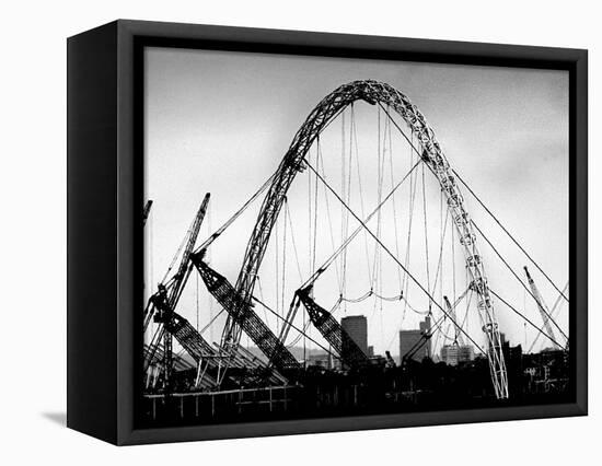 The Wembley Arch Reaches Its Highest Point, June 2004-null-Framed Stretched Canvas