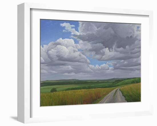 The Wessex Ridgeway Path Above Urchfont 2, 2009-Peter Breeden-Framed Giclee Print