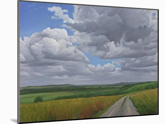 The Wessex Ridgeway Path Above Urchfont 2, 2009-Peter Breeden-Mounted Giclee Print