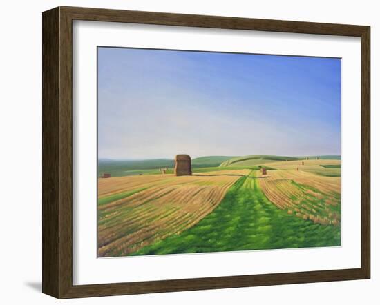 The Wessex Ridgeway Path as it Crosses Cotley Hill. Evening Light 1, 2008-Peter Breeden-Framed Giclee Print