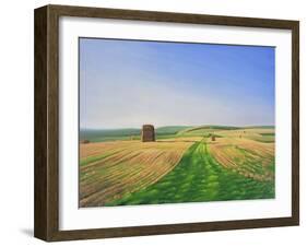 The Wessex Ridgeway Path as it Crosses Cotley Hill. Evening Light 1, 2008-Peter Breeden-Framed Giclee Print