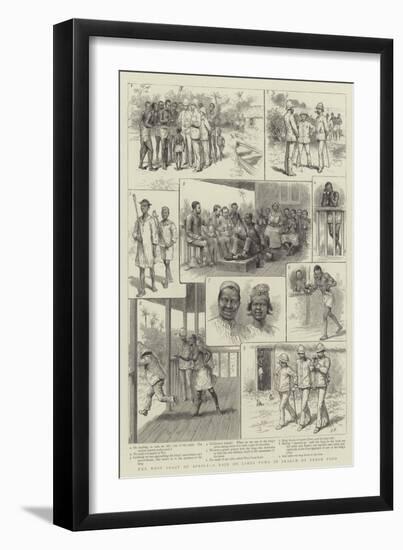 The West Coast of Africa, a Raid on James Town in Search of Fresh Food-Godefroy Durand-Framed Giclee Print