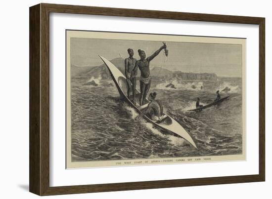 The West Coast of Africa, Fishing Canoes Off Cape Verde-Charles Edwin Fripp-Framed Giclee Print