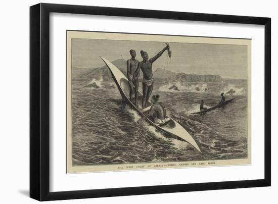 The West Coast of Africa, Fishing Canoes Off Cape Verde-Charles Edwin Fripp-Framed Giclee Print