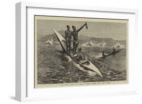 The West Coast of Africa, Fishing Canoes Off Cape Verde-Charles Edwin Fripp-Framed Giclee Print