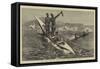 The West Coast of Africa, Fishing Canoes Off Cape Verde-Charles Edwin Fripp-Framed Stretched Canvas