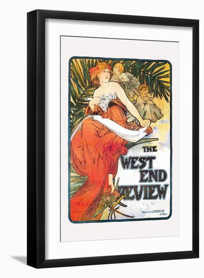 The West End Review-Alphonse Mucha-Framed Art Print