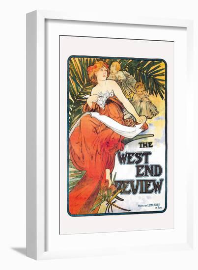 The West End Review-Alphonse Mucha-Framed Art Print