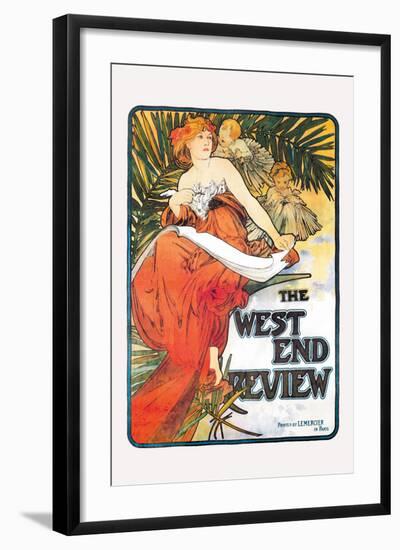 The West End Review-Alphonse Mucha-Framed Art Print