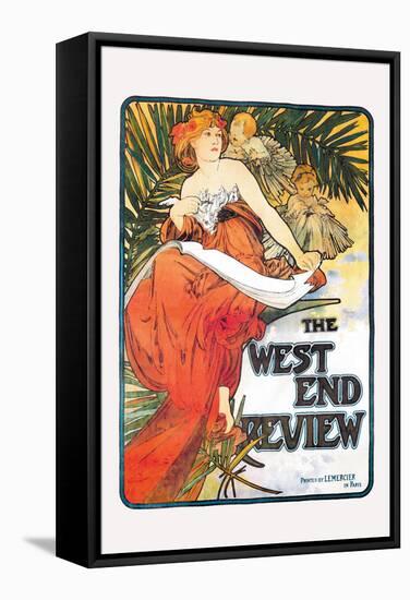 The West End Review-Alphonse Mucha-Framed Stretched Canvas
