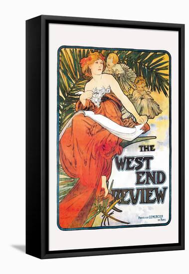 The West End Review-Alphonse Mucha-Framed Stretched Canvas