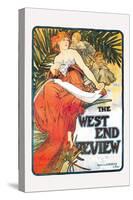 The West End Review-Alphonse Mucha-Stretched Canvas