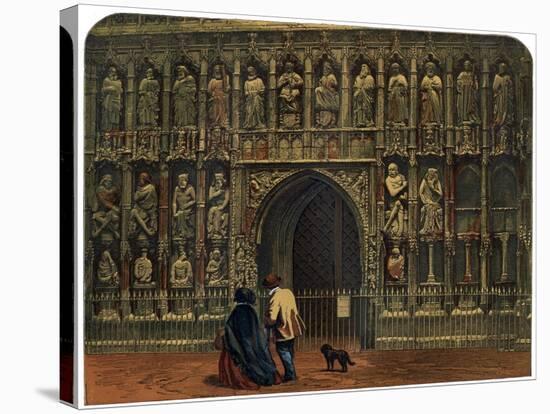 The West Front, Exeter Cathedral, 19th Century-null-Stretched Canvas
