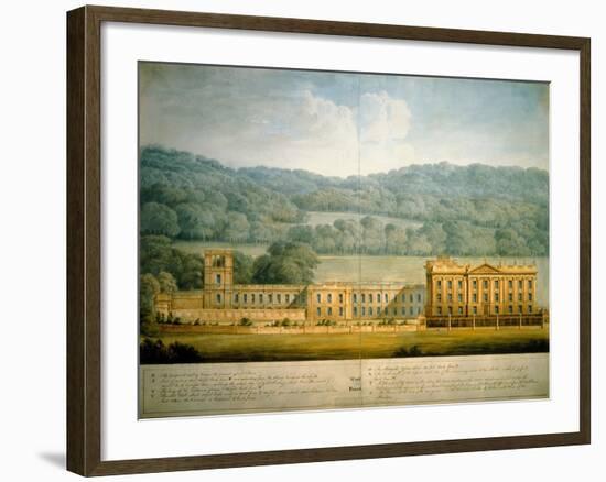 The West Front of Chatsworth House-Sir Jeffry Wyatville-Framed Giclee Print