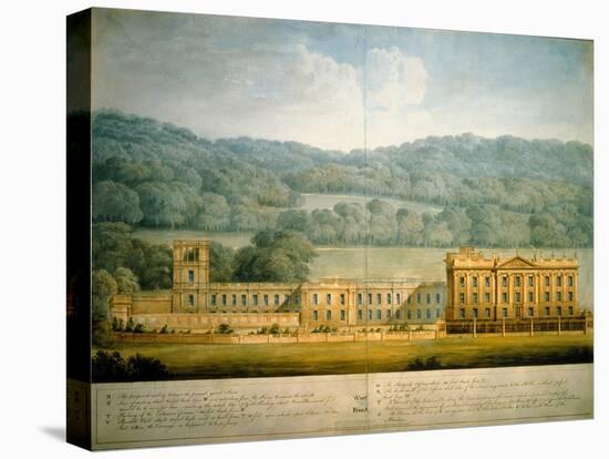 The West Front of Chatsworth House-Sir Jeffry Wyatville-Stretched Canvas