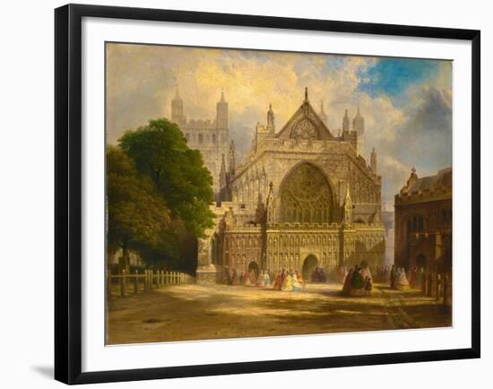 The West Front of Exeter Cathedral, C.1860-F. J. Corri-Framed Giclee Print