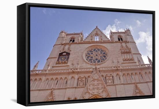 The West Front of Saint Jean-Baptiste Cathedral in Lyon, Rhone-Alpes, France, Europe-Julian Elliott-Framed Stretched Canvas