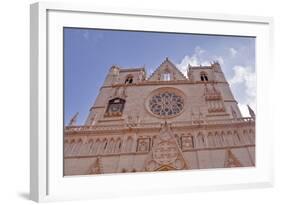 The West Front of Saint Jean-Baptiste Cathedral in Lyon, Rhone-Alpes, France, Europe-Julian Elliott-Framed Photographic Print