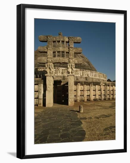 The West Gate, Torana, Great Stupa, Sanchi, Unesco World Heritage Site, Madhya Pradesh, India-Robert Harding-Framed Photographic Print