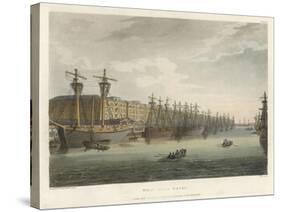 The West India Docks in the Great Age of English Trade-Rowlandson & Pugin-Stretched Canvas