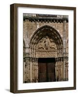 The West or Royal Portal, Center: Christ on the Book of Revelation, and Four Beasts, Around 1145-null-Framed Giclee Print