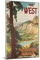 The West, Pennsylvania Railroad Go by Train Poster-null-Mounted Giclee Print