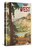 The West, Pennsylvania Railroad Go by Train Poster-null-Stretched Canvas