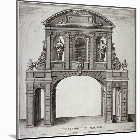 The West Prospect of Temple Bar, London, C1770-John Nixon-Mounted Giclee Print