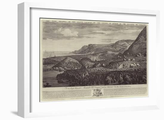 The West Prospect of the Giant's Causeway in the County of Antrim in the Kingdom of Ireland-John Drury-Framed Giclee Print