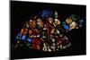 The West Rose Window Depicting a Scene from the Book of Revelation: Four Angels of the Euphrates…-French School-Mounted Giclee Print