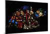 The West Rose Window Depicting a Scene from the Book of Revelation: Four Angels of the Euphrates…-French School-Mounted Premium Giclee Print