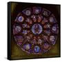 The West Rose Window, Depicting the Last Judgement-null-Framed Stretched Canvas