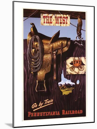 The West-null-Mounted Art Print
